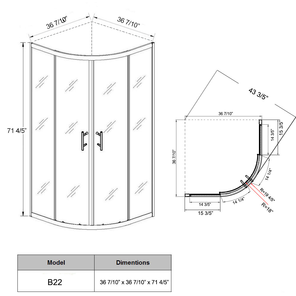 SUNNY SHOWER NeoRound Corner framed Sliding Shower Door 36 7/10 in. Chrome+Base eBay